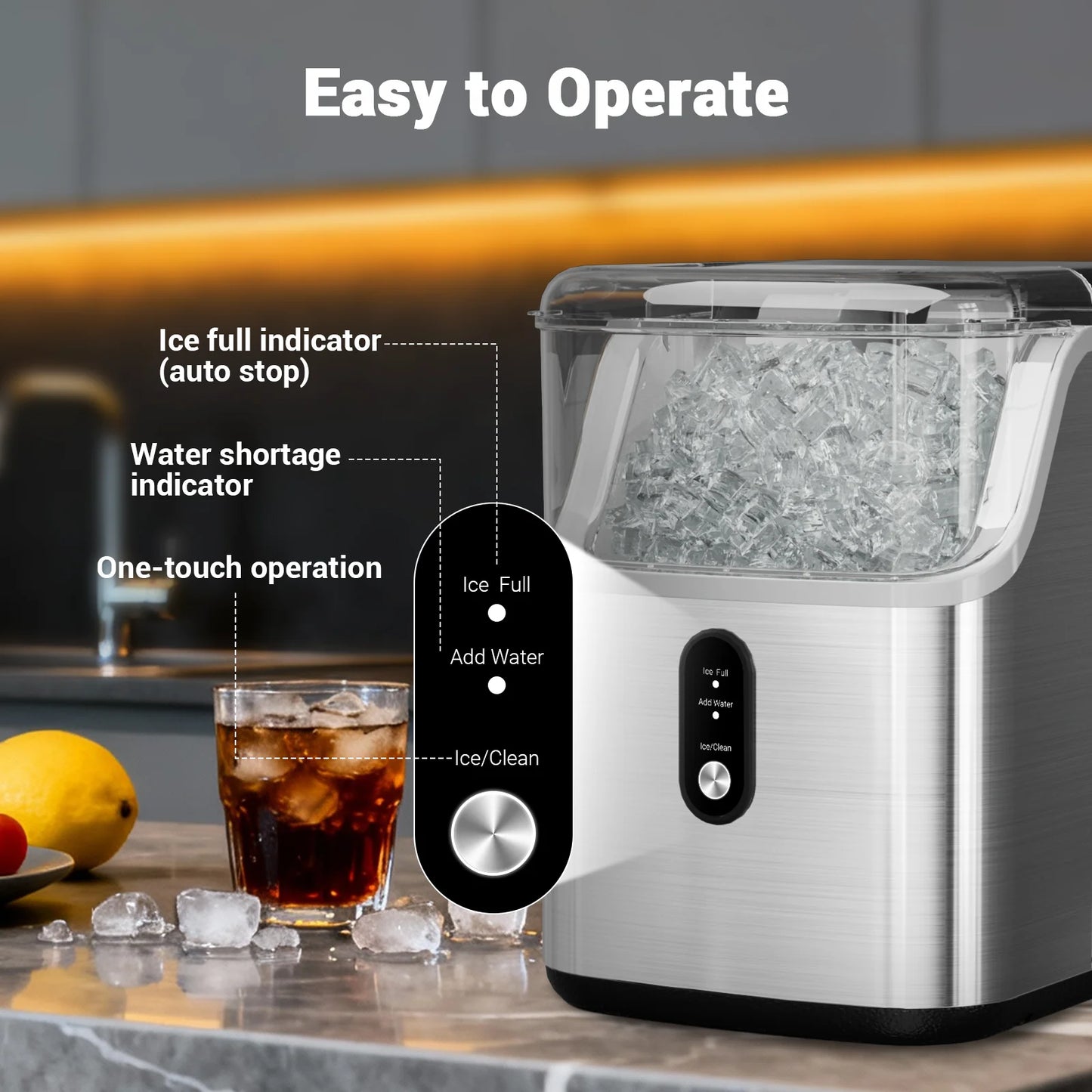 SHICUO Nugget Ice Maker Countertop Chewable Pellet Ice by S And B Enterprise