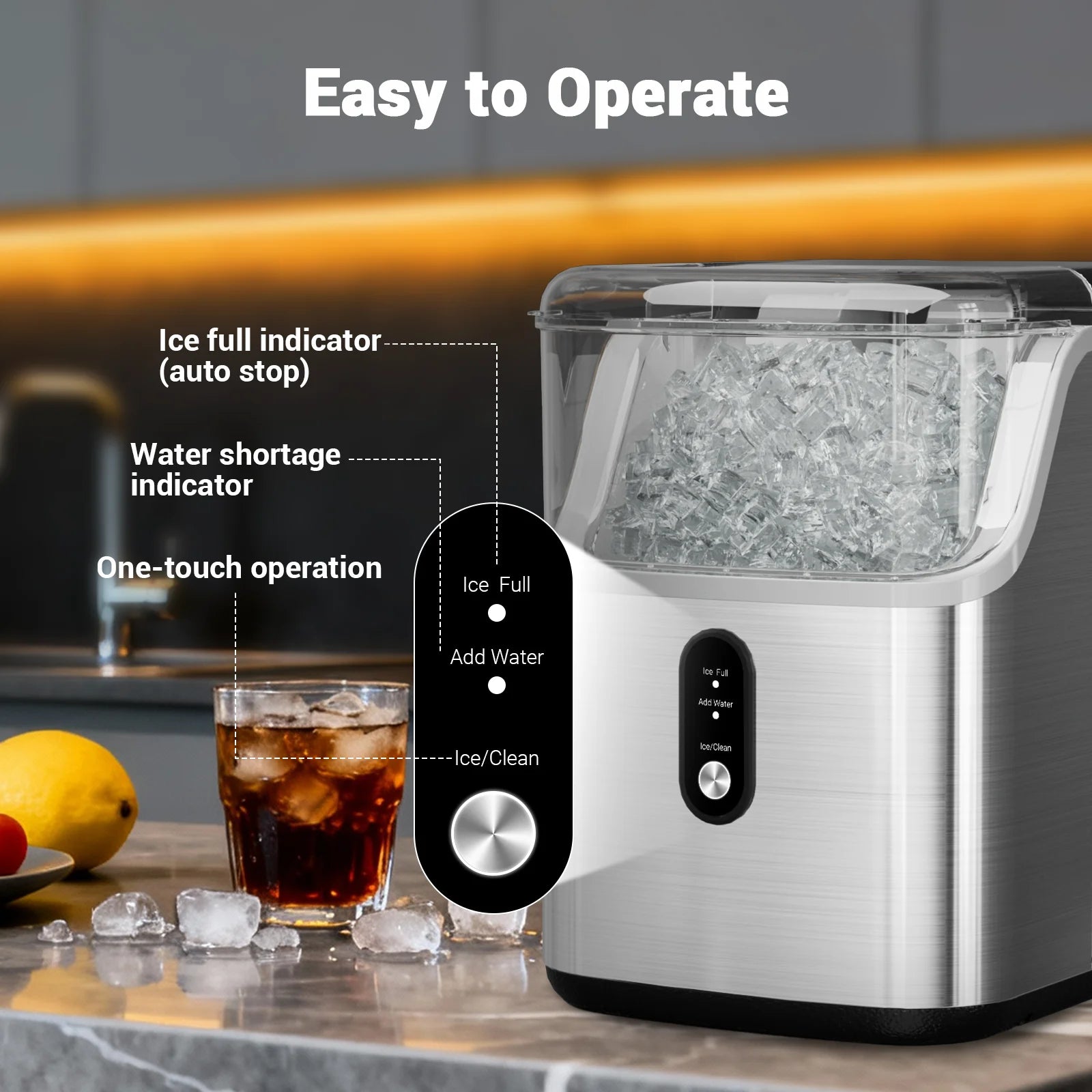 SHICUO Nugget Ice Maker Countertop Chewable Pellet Ice by S And B Enterprise