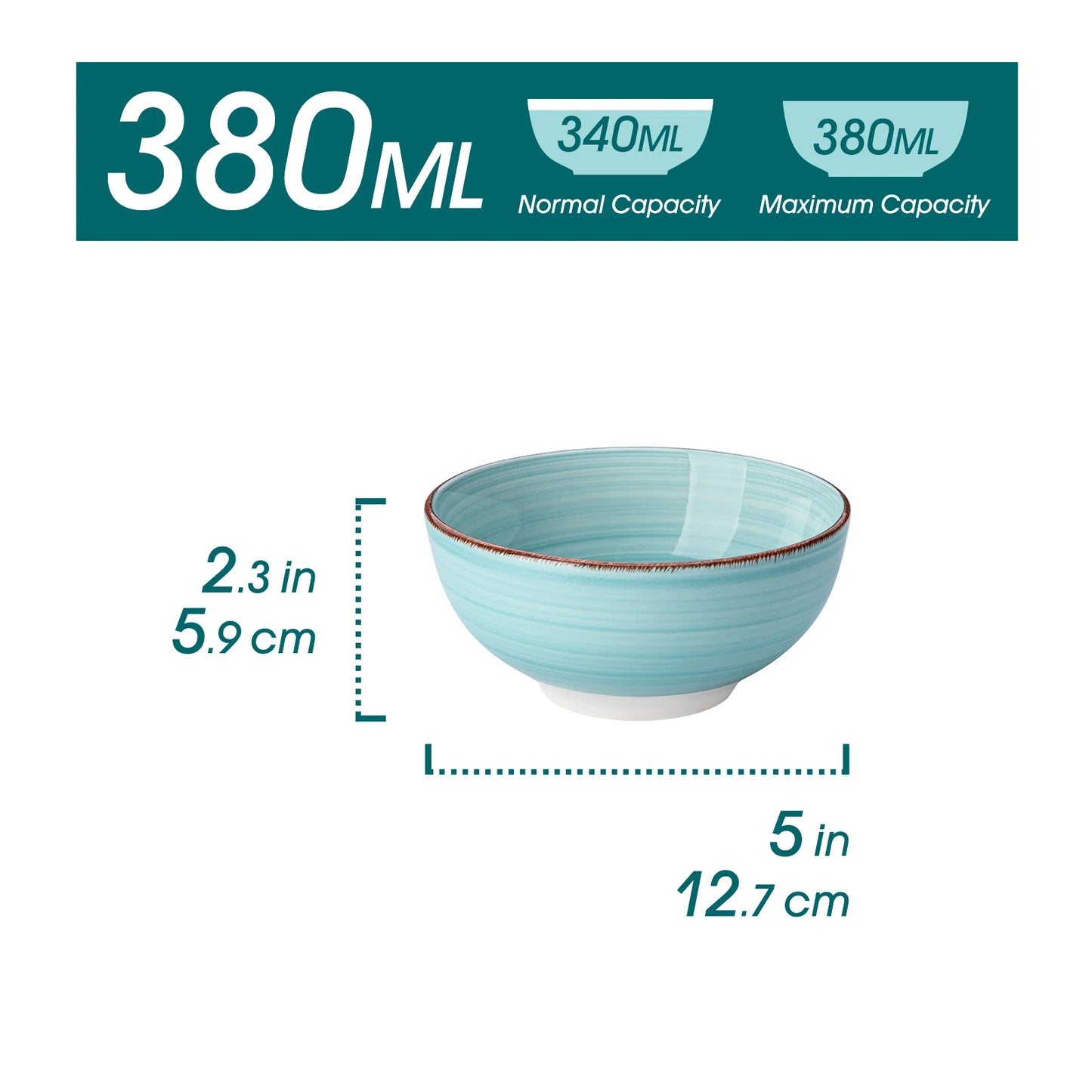 Malacasa Bonita Porcelain Dinnerware Serving Bowl Set
