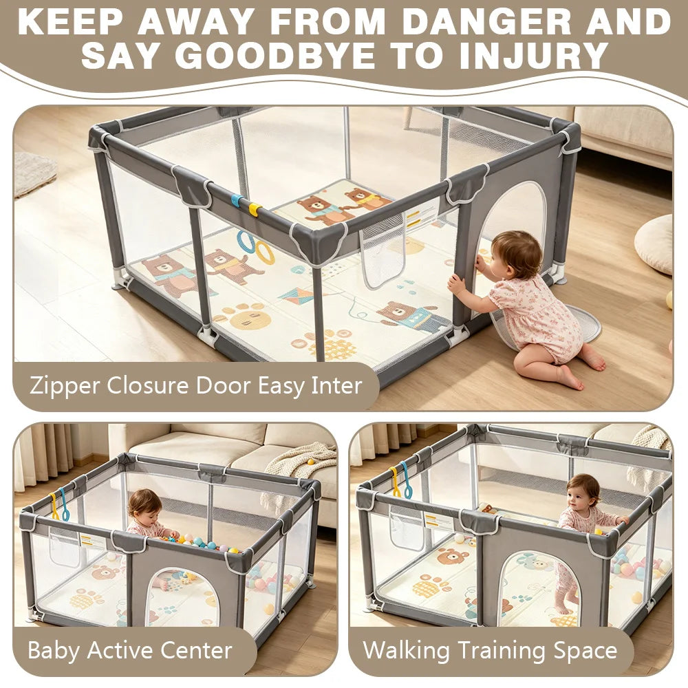 360 Degree Portable Baby Playpen For Indoor Outdoor Play Area by S And B Enterprise