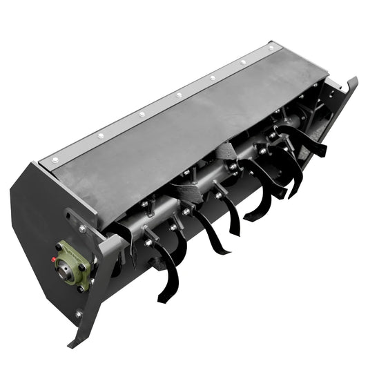 Rotary Tiller Skid Steer Loader Attachment For Garden Soil Tilling