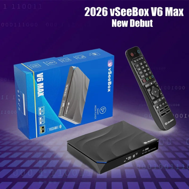vSeeBox V6 MAX 2026 8K Streaming Box | 64GB NEW SEALED | FREE-SHIPPING | Authorized Distributor by S And B Enterprise