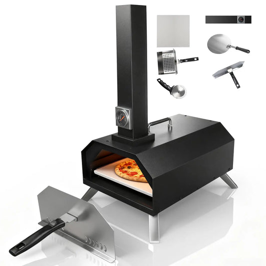 Karinear Outdoor Wood Pellet Pizza Oven With Peel And Cutter