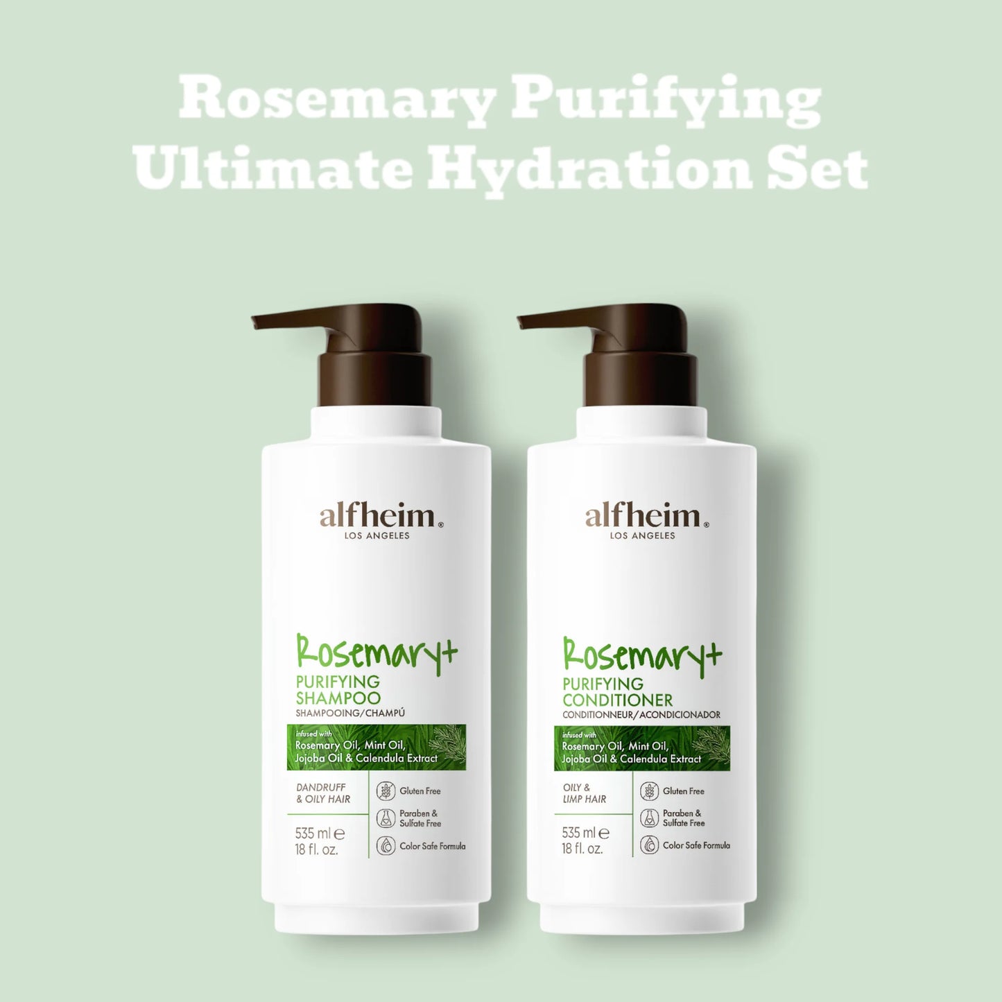 ALFHEIM Rosemary Purifying Haircare Set Shampoo And Conditioner