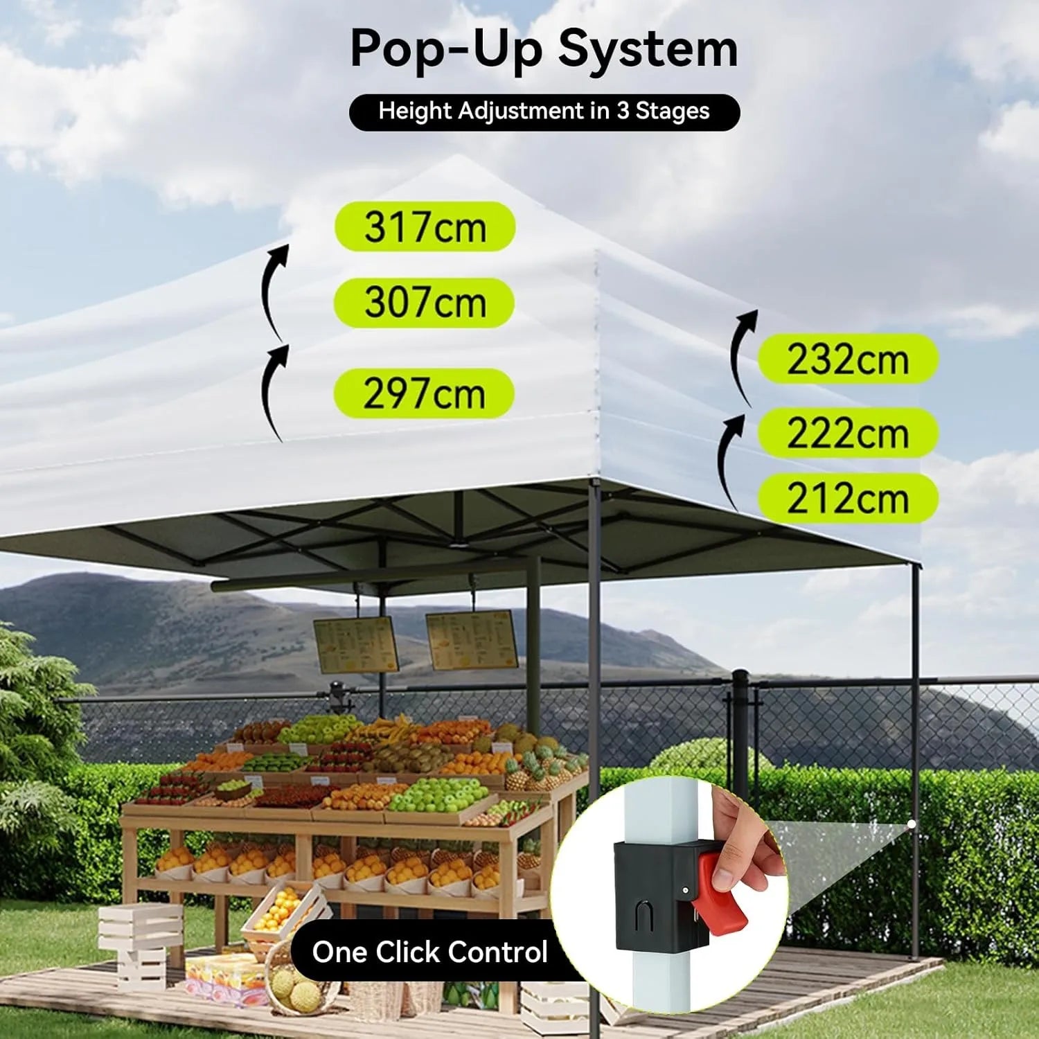 Aoxun 3x3m Pop Up Gazebo Tent Waterproof UV50+ Folding Canopy with Sand Bags & Carry Bag Outdoor Party Tent for Camping Beach Wedding by S And B Enterprise