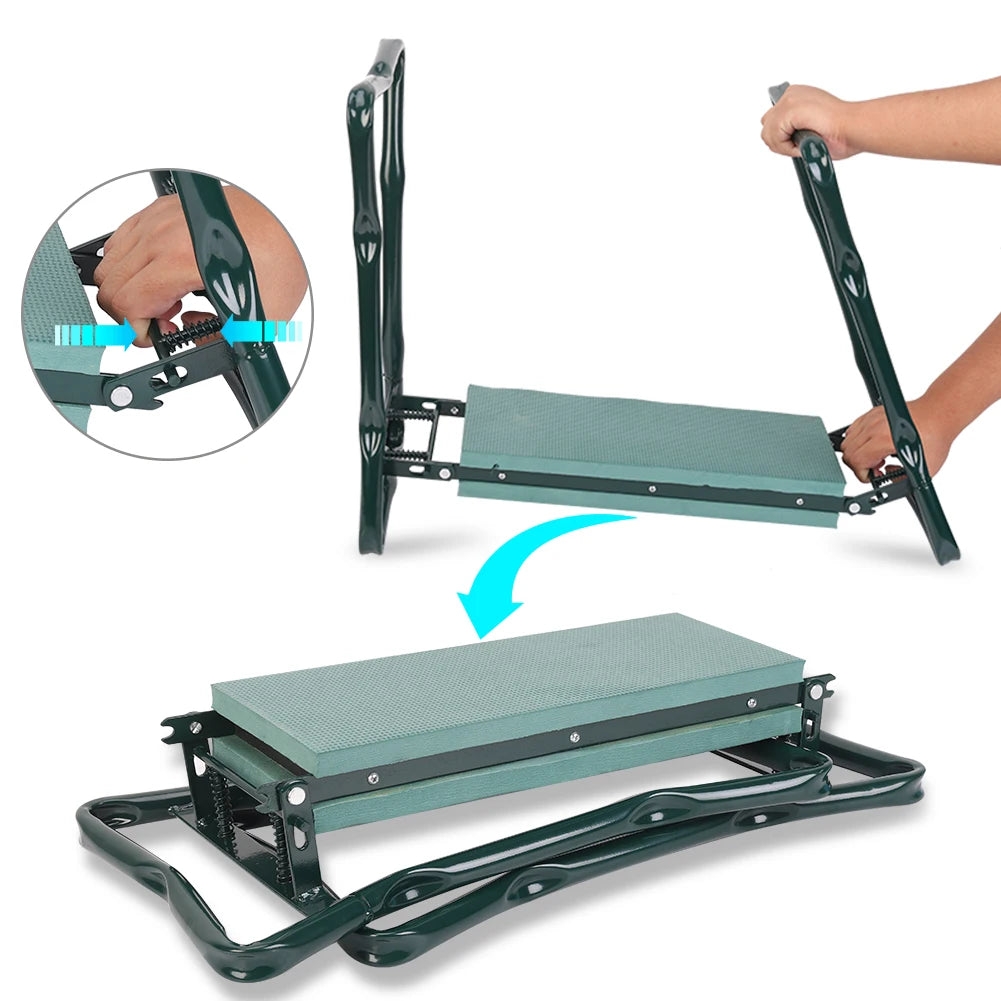 Heavy Duty Upgraded Garden Kneeler Thicken Seat Padded Kneeling Stool Indoor Outdoor 150KG Load Portable Folding by S And B Enterprise