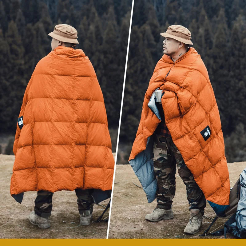 OneTigris 3-Season Outdoor Down Quilt Camping Blanket Foldable