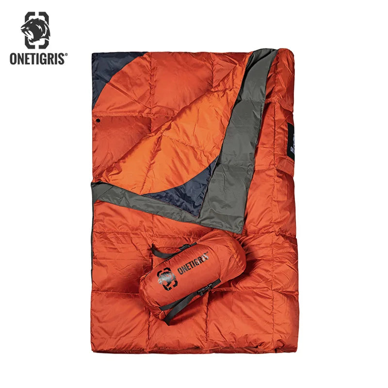 OneTigris 3-Season Outdoor Down Quilt Camping Blanket Foldable