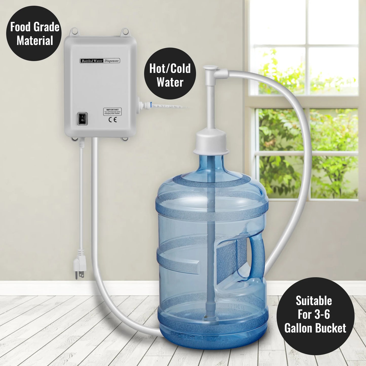 SucceBuy Bottled Water Dispensing Pump PE Pipe For Coffee Machines