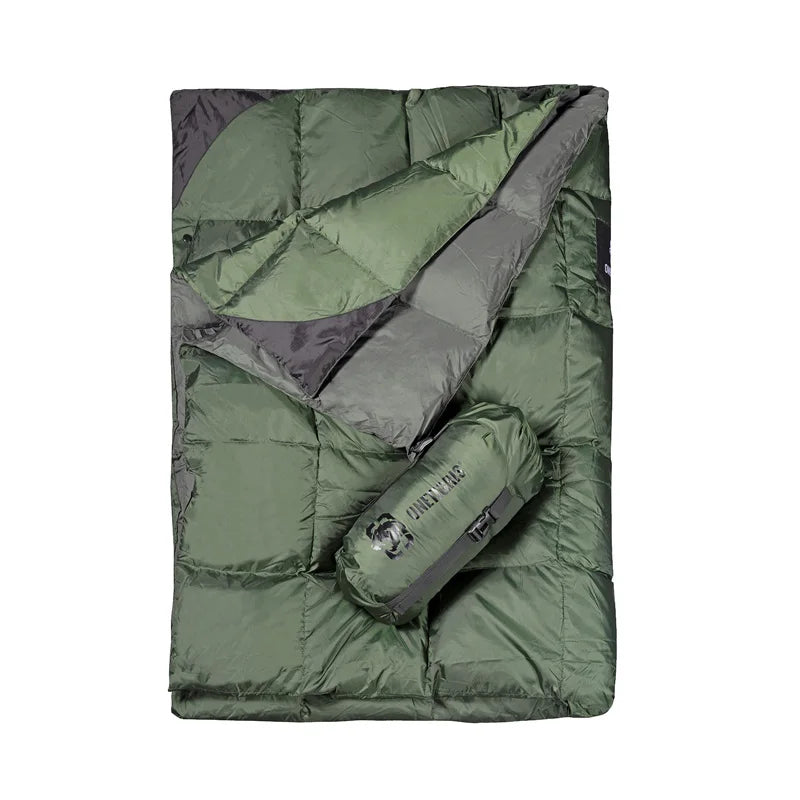 OneTigris 3-Season Outdoor Down Quilt Camping Blanket Foldable