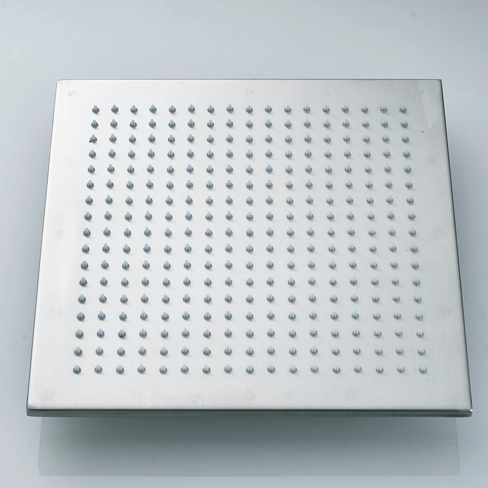 Rozin Rainfall Shower Head With LED Light Square Brass Design