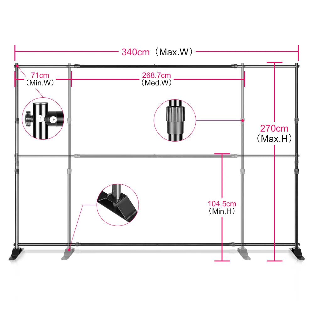 SH Background Stand Photo Backdrop Crossbar For Photography by S And B Enterprise