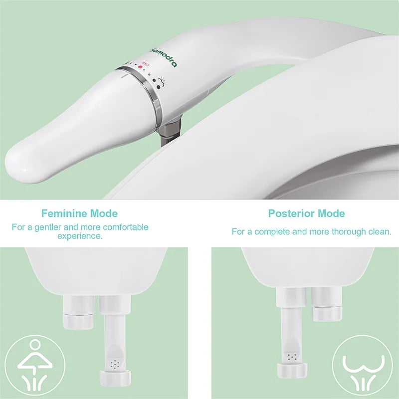 SAMODRA Ultra-Slim Toilet Bidet Seat Attachment With Brass Inlet