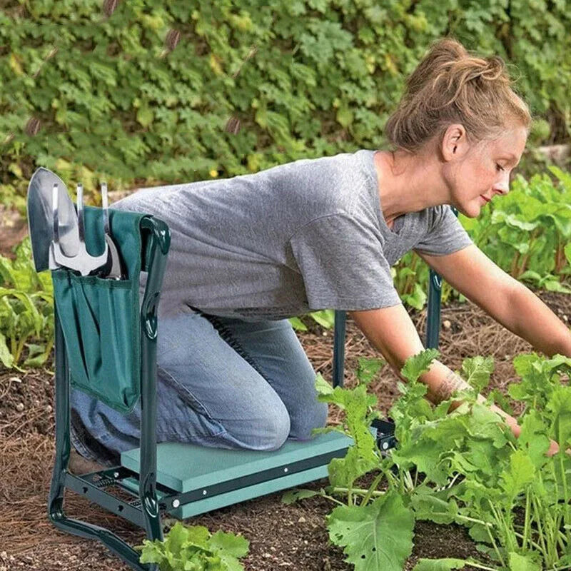 Heavy Duty Upgraded Garden Kneeler Thicken Seat Padded Kneeling Stool Indoor Outdoor 150KG Load Portable Folding by S And B Enterprise