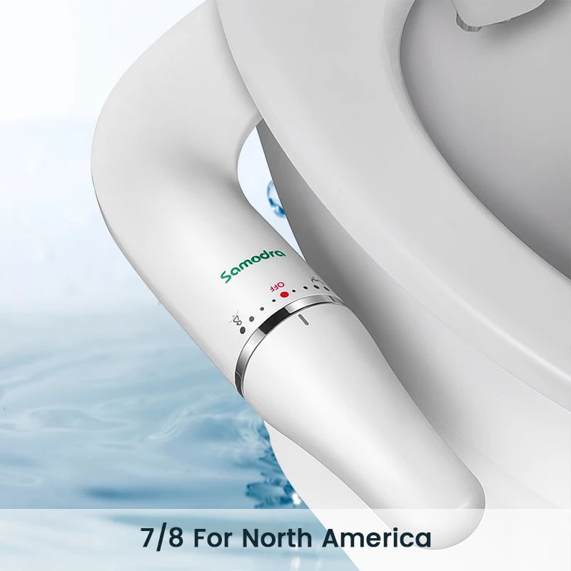 SAMODRA Ultra-Slim Toilet Bidet Seat Attachment With Brass Inlet
