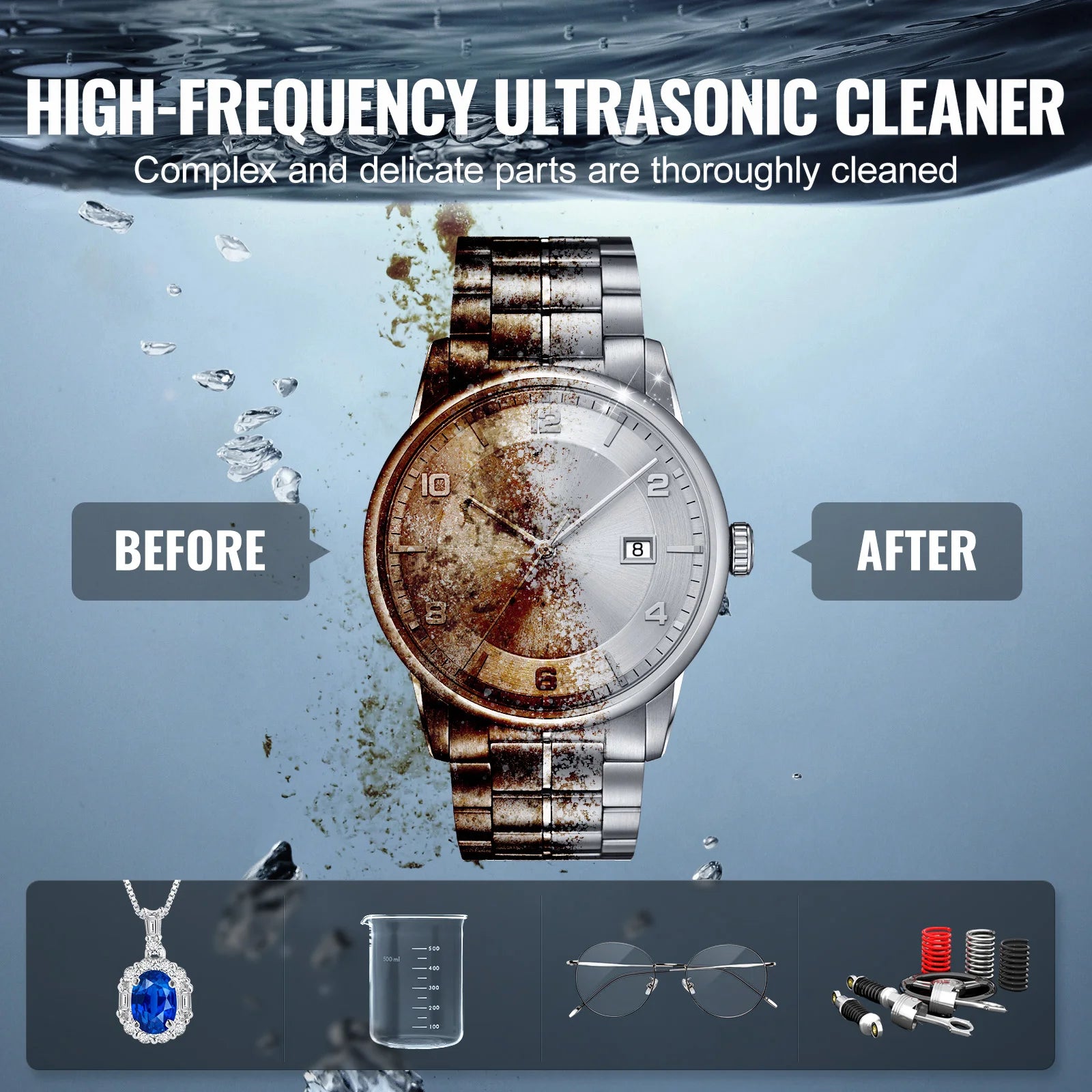 SucceBuy 2L 3L 6L 10L 15L Ultrasonic Cleaner Lave-Dishes Portable Washing Machine Diswasher Ultrasound Home Appliances w/ Timer by S And B Enterprise
