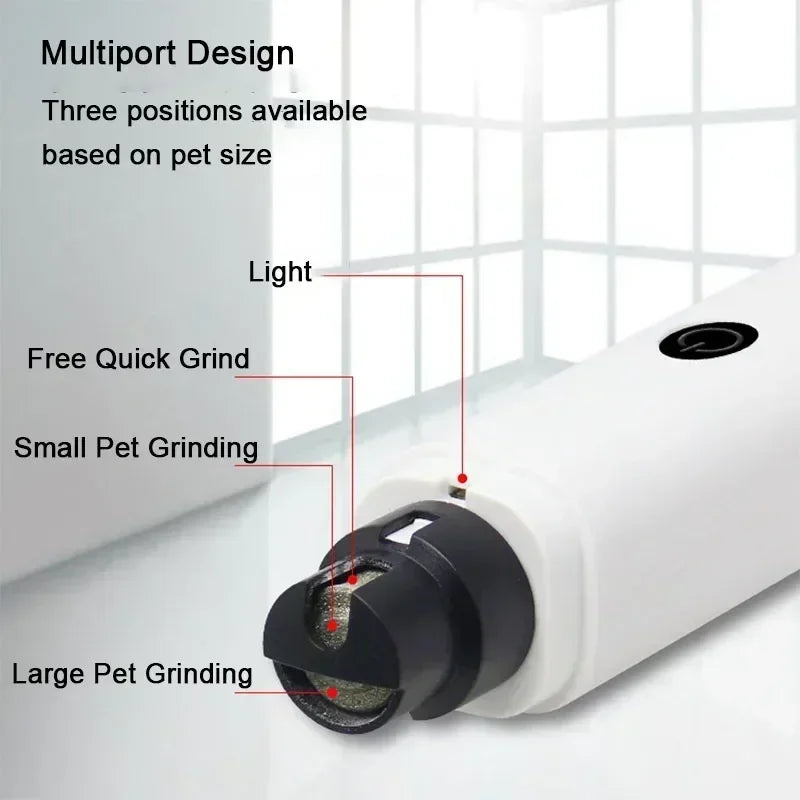 Electric Dog Nail Clippers for Dog Nail Grinders Rechargeable USB Charging LED Light Pet Quiet Cat Paws Nail Grooming Supplies by S And B Enterprise