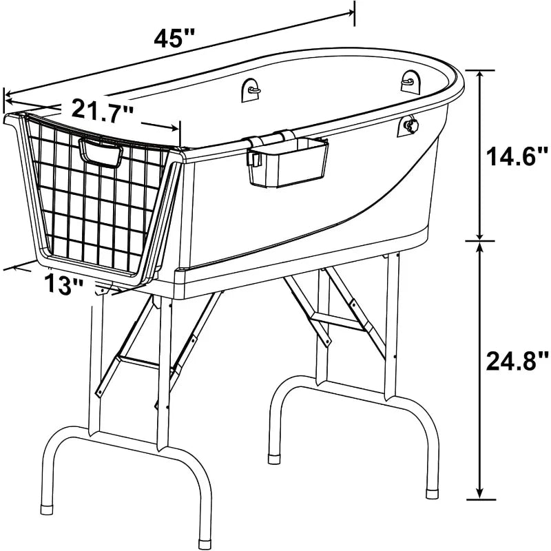 Pet Grooming Bathtub Dog Wash Station Heavy Duty Bath Tub