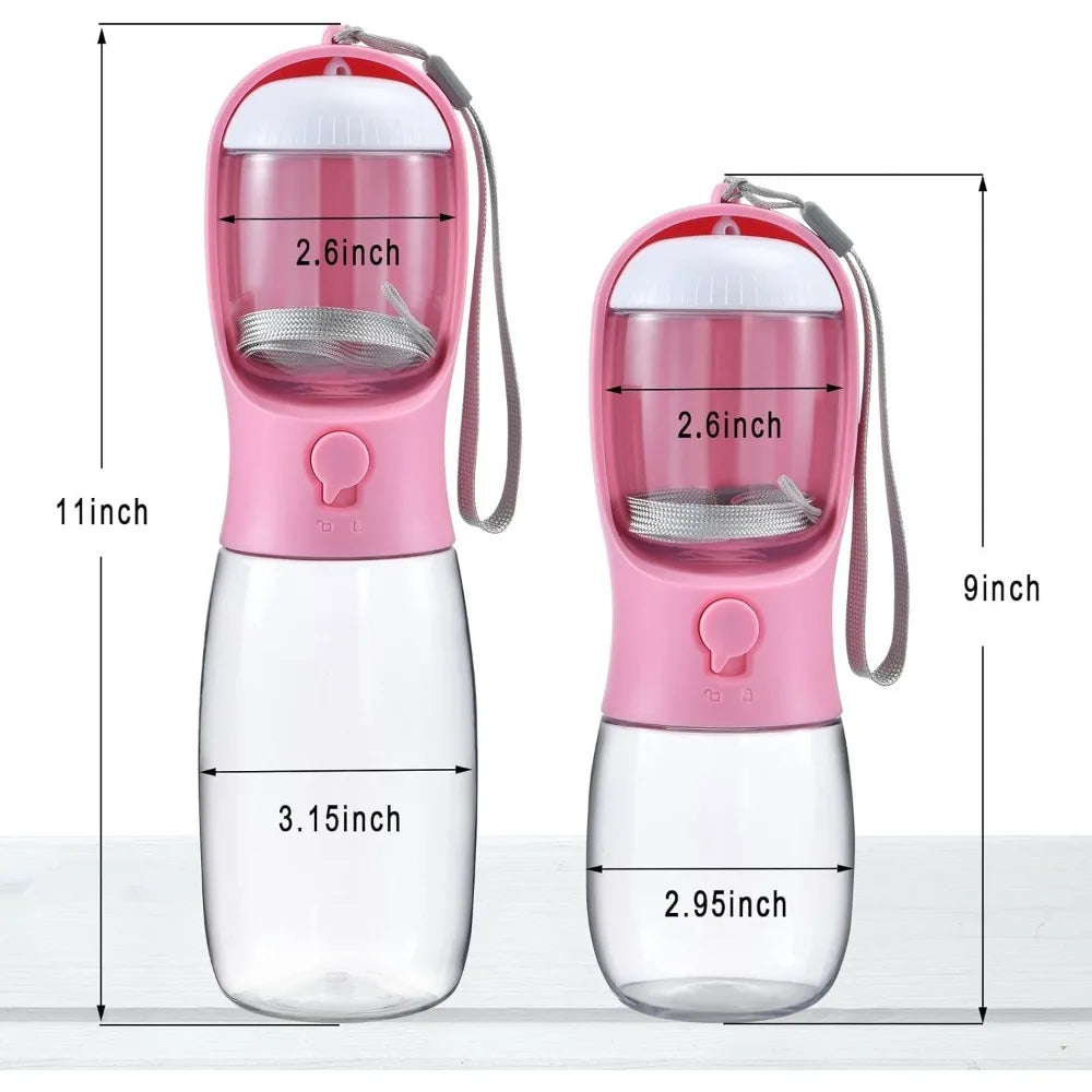 Dog Water Bottle With Food Container Portable Pet Dispenser by S And B Enterprise