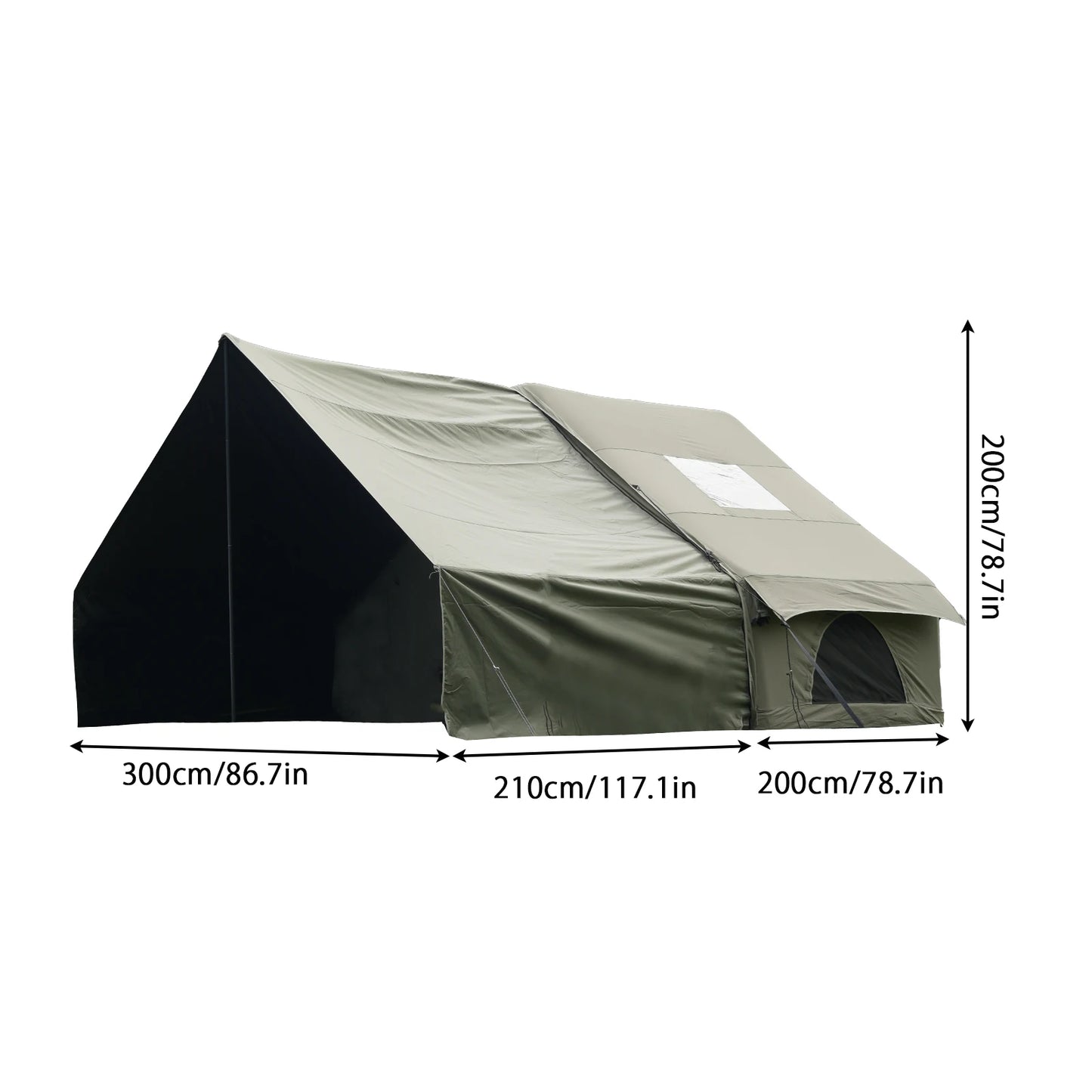 Pakicetus Inflatable Camping Tent With Skylight And Quick Air Flow
