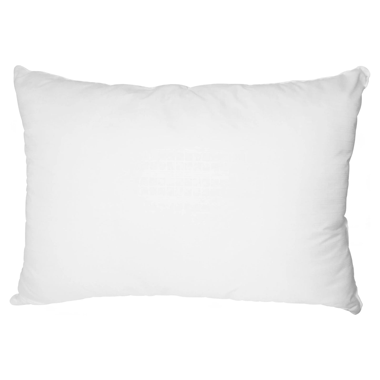 White pillow, close-up view of standard bed pillow