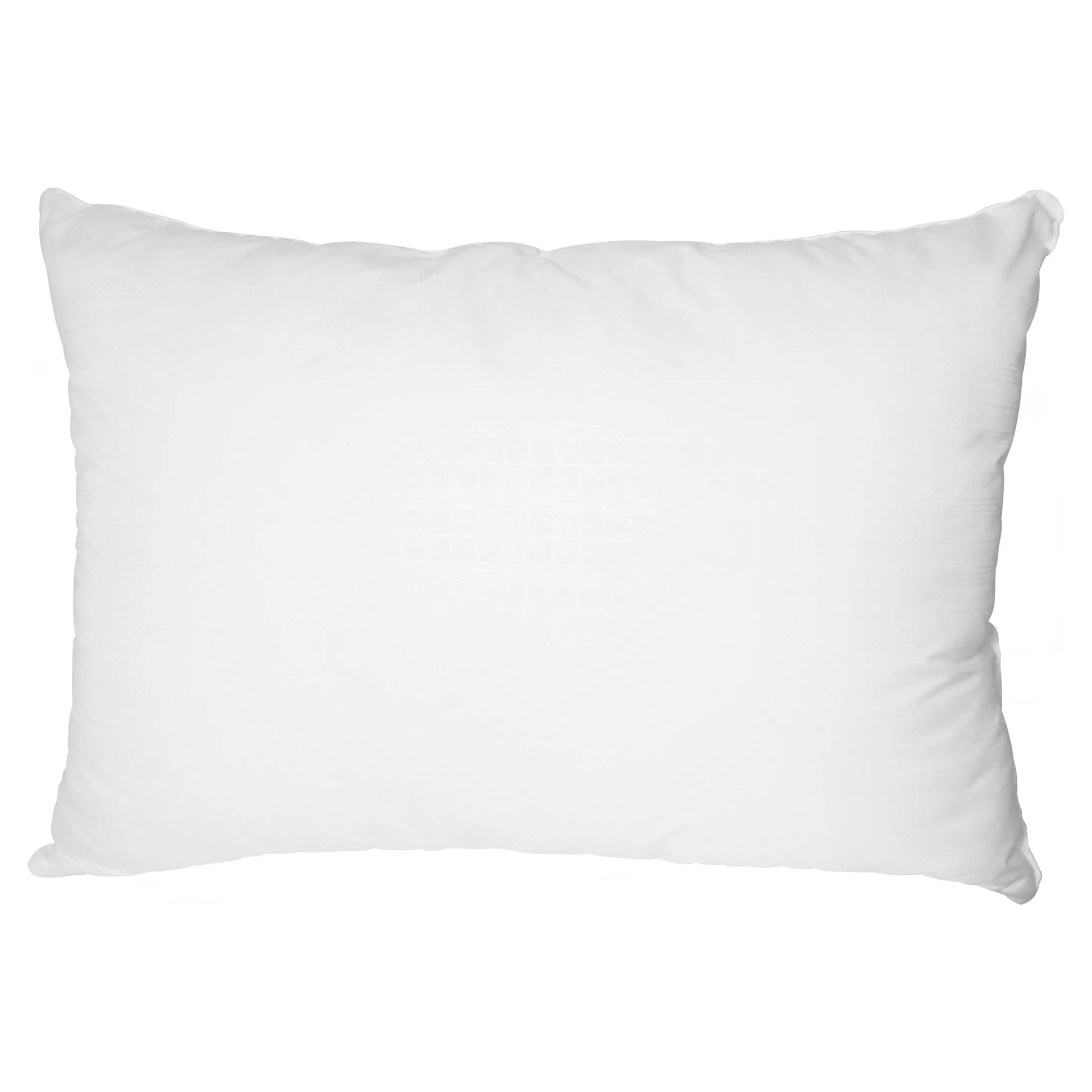 White pillow, close-up view of standard bed pillow