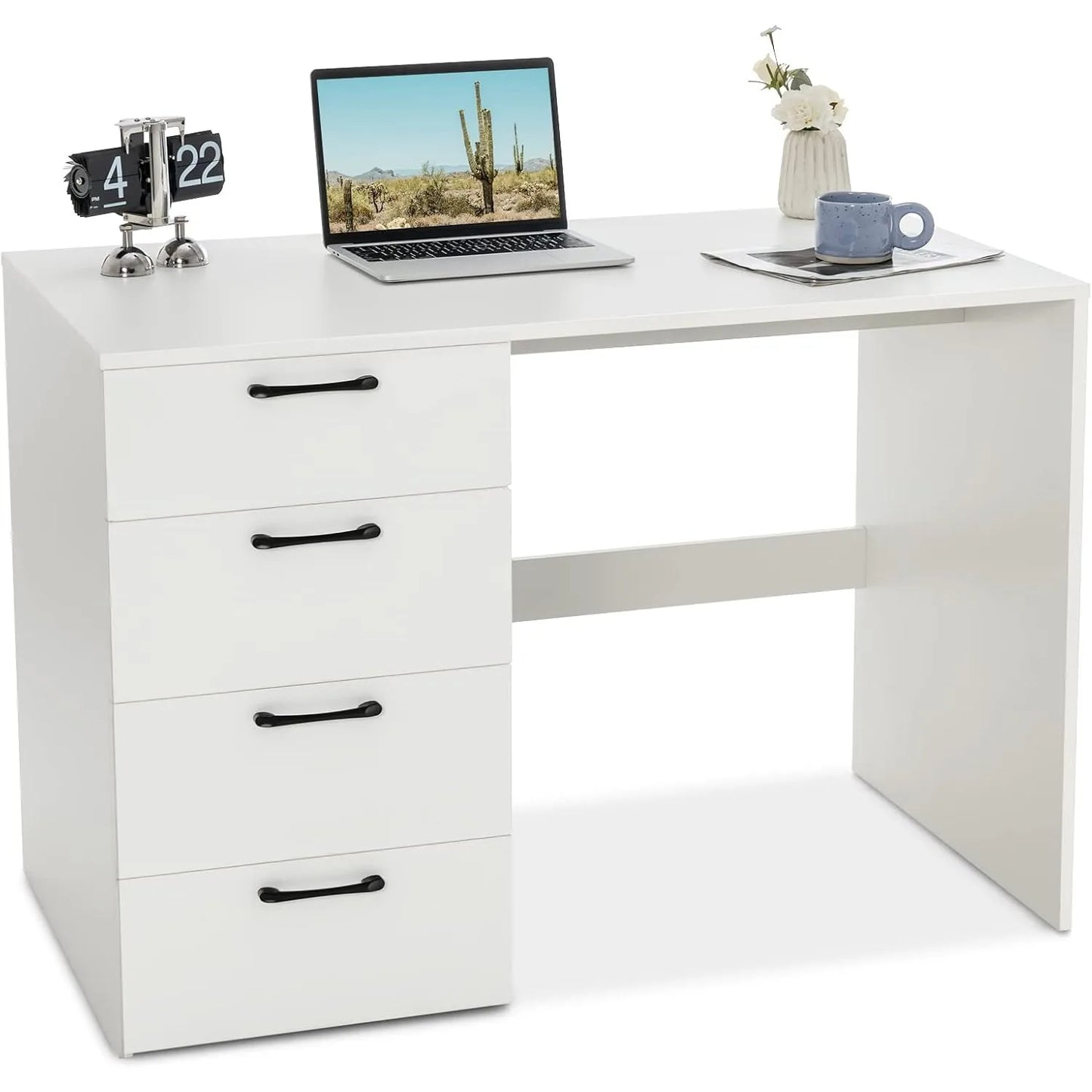 XIUWO Desk With Four Drawers Modern Writing Station by S And B Enterprise