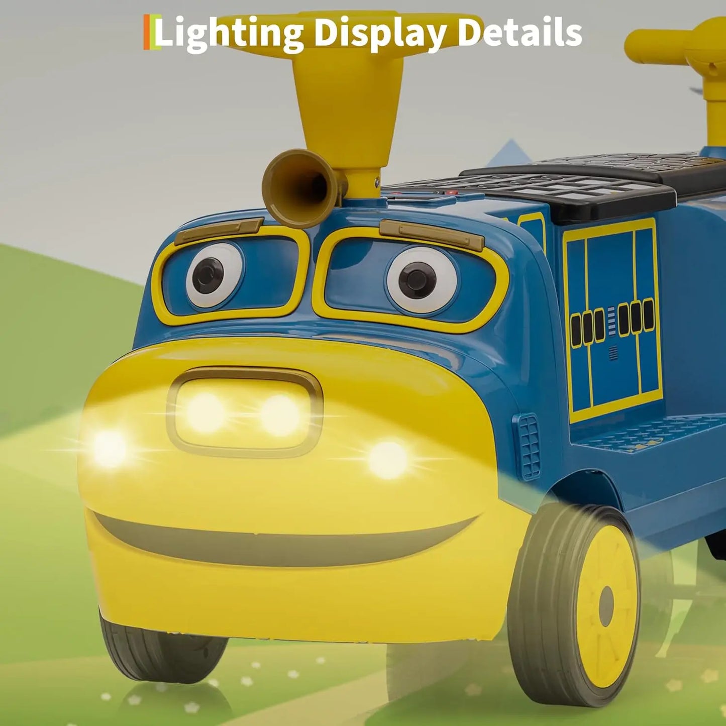 Trackless Two Seater Ride On Train For Kids 12V Vehicle