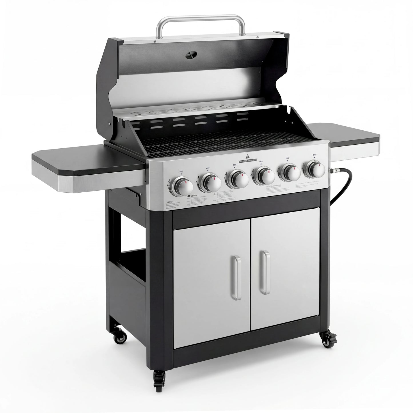 Propane Gas Grill 60,000 BTU Cabinet With Warming Rack