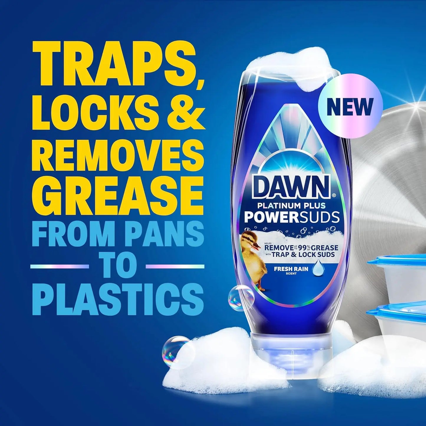 Powerful Liquid Dish Soap For Tough Grease And Lasting Suds