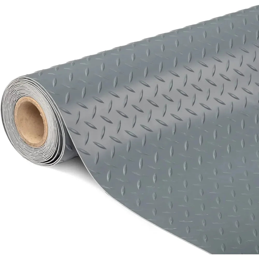 Thickened PVC Diamond Plate Garage Floor Mat for Parking