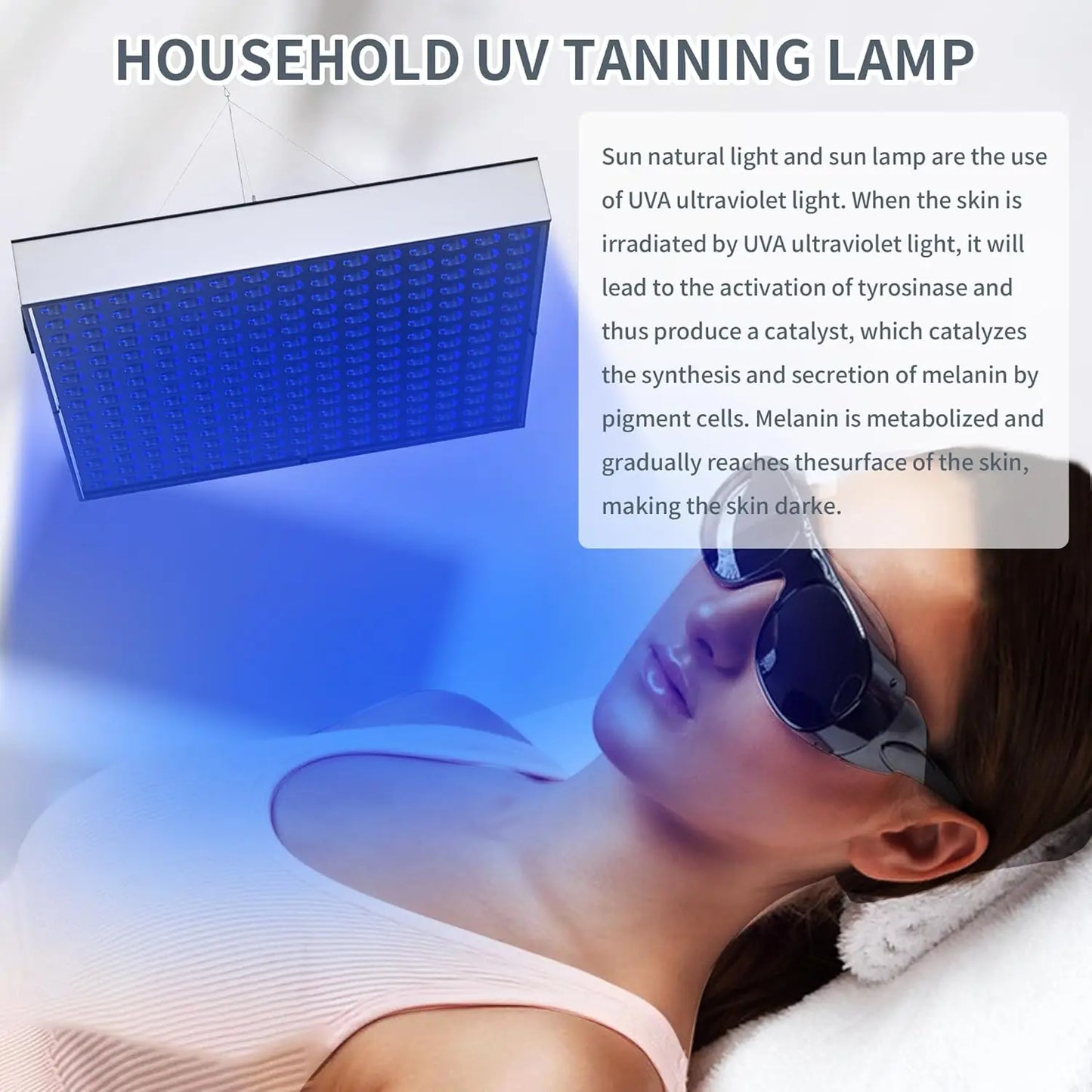 Tanning Lamp 45W Face and Body Solarium for Home Use