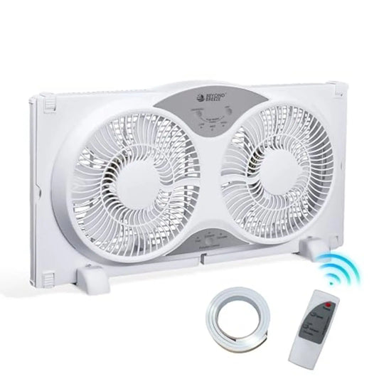 Adjustable Window Fan With Remote And Reversible Airflow 3 Modes
