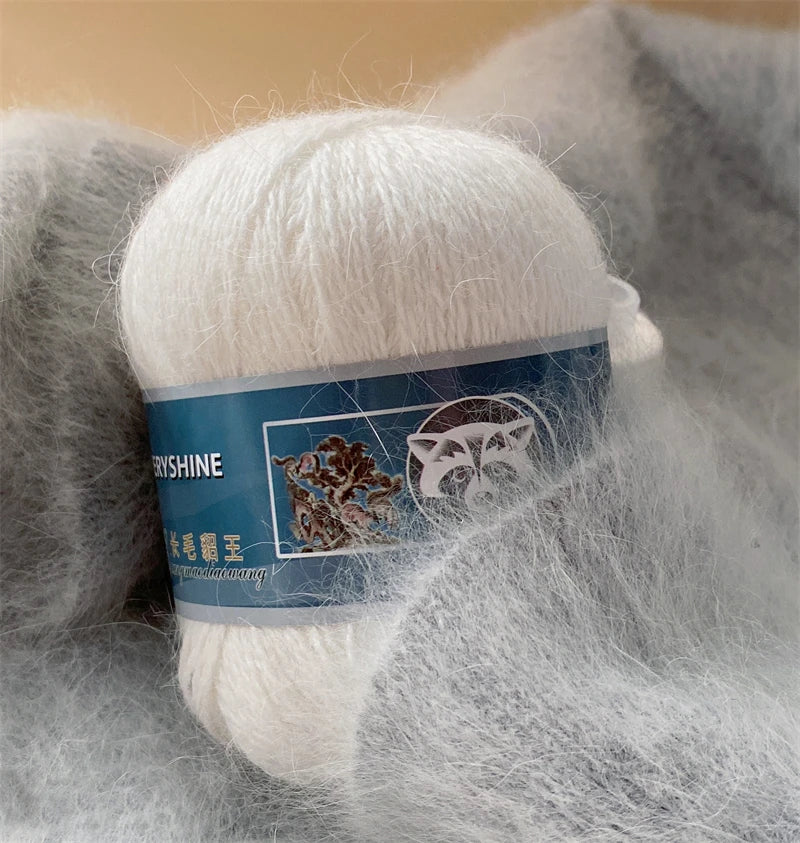 Mink Fur Yarn for Yarns for Knitting and Crochet 2-Ply Lace T Shirt Yarn for Hand Knitting Needlework 1 Skein 340 M 50+20g by S And B Enterprise