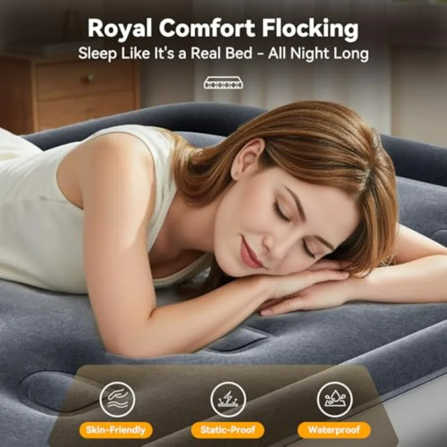Twin Air Mattress With Built In Pump PVC Quick Inflate