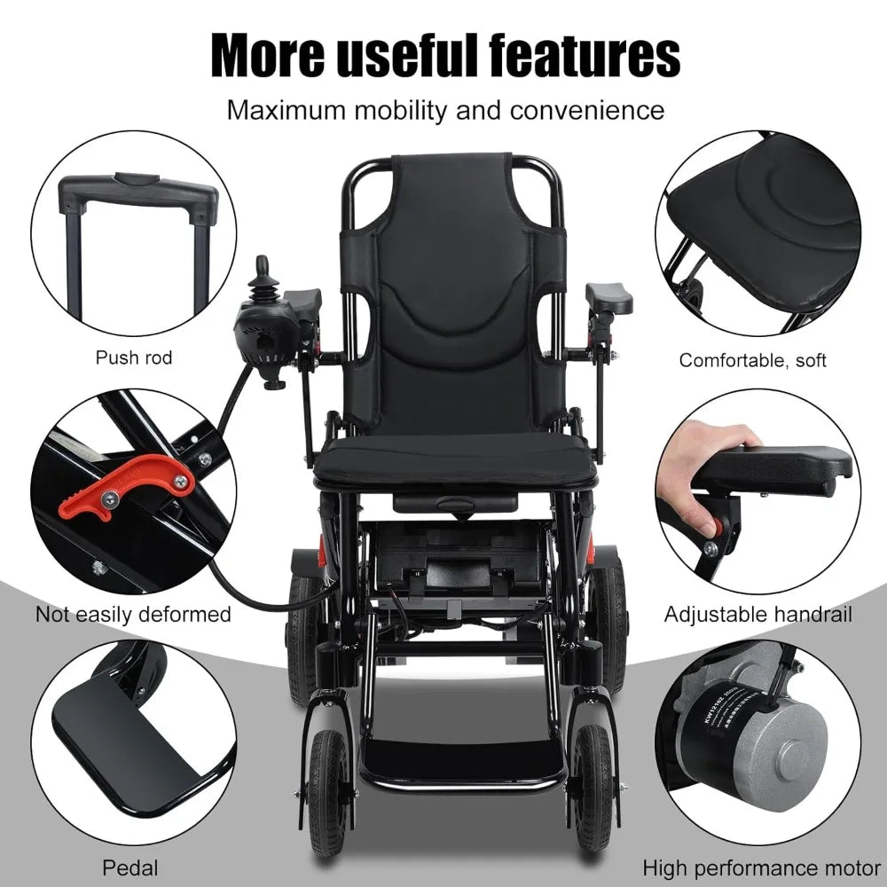 Portable Electric Wheelchair For Adults Lightweight Foldable Power Chair by S And B Enterprise
