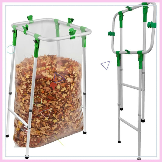 Adjustable Foldable Leaf Bag Holder For Large Bags