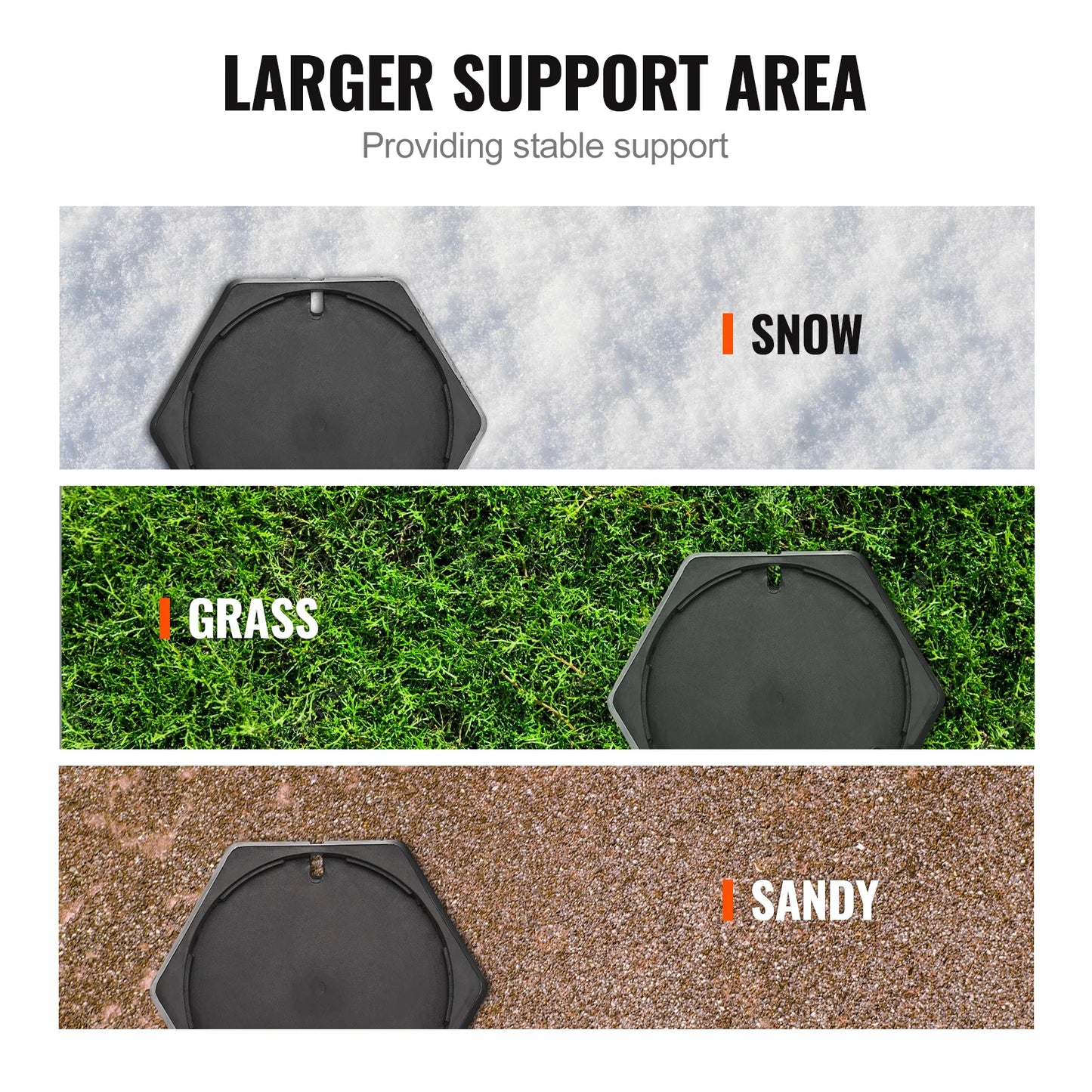 SucceBuy RV Leveling Pads Round Landing Feet Jack Stabilizers
