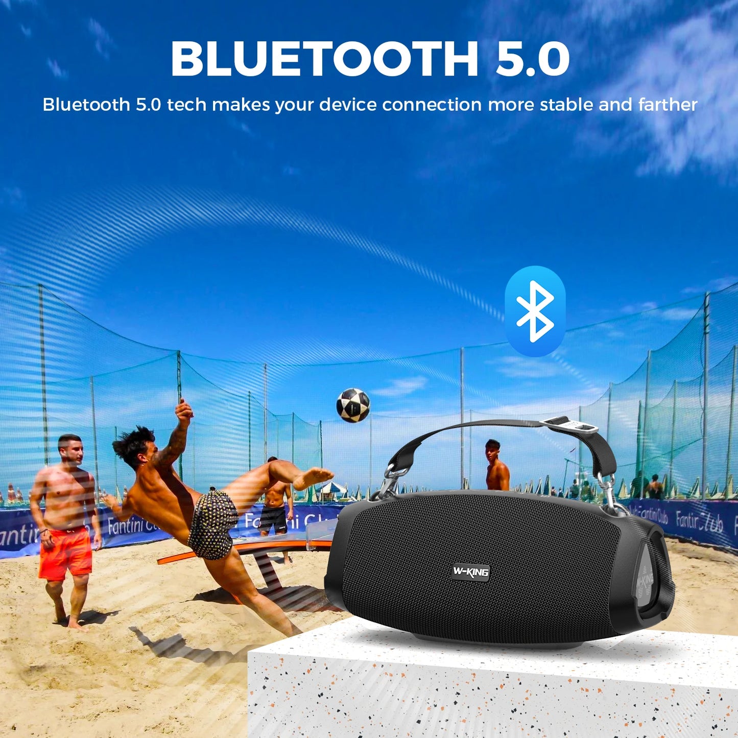 W-King X10 Bluetooth Speaker 120W Portable Waterproof Boombox by S And B Enterprise