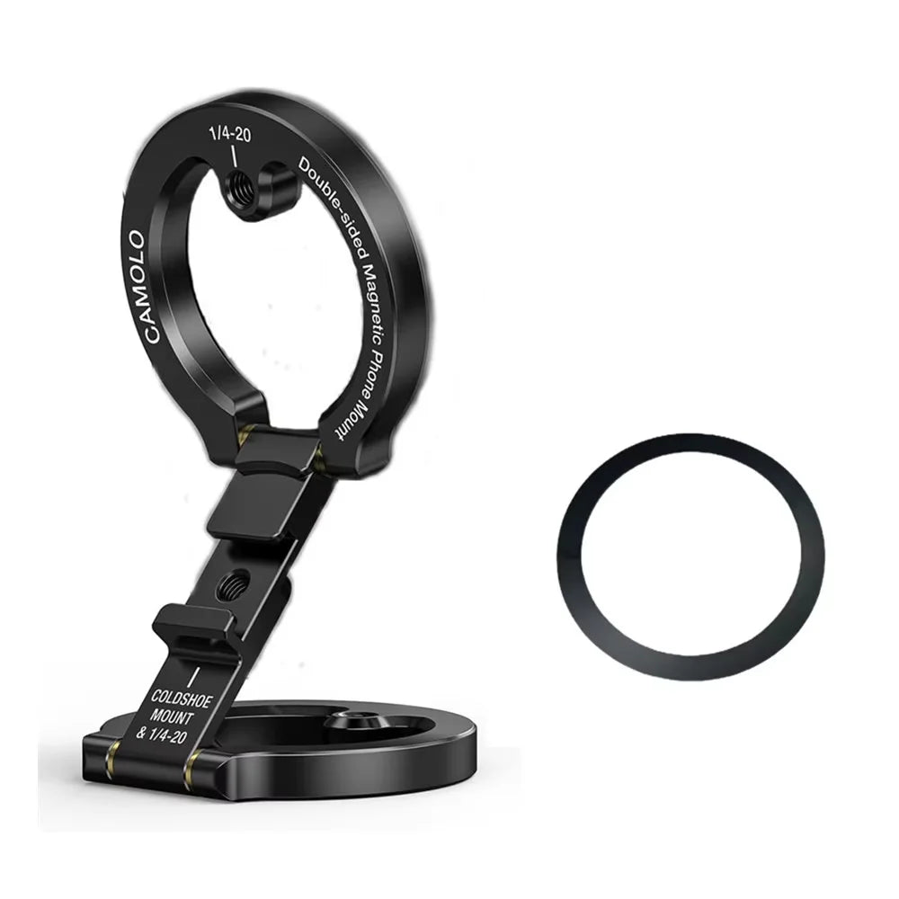 YELANGU Dual Magnetic Phone Holder for Travel and Tripod