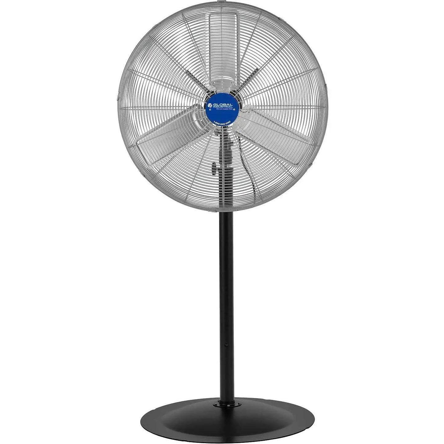 Heavy Duty Deluxe Oscillating Pedestal Fan, 30" Diameter, Safety Yellow, 1/2 HP, 10000 CFM, 3 Speeds, For Indoor, Customized by S And B Enterprise