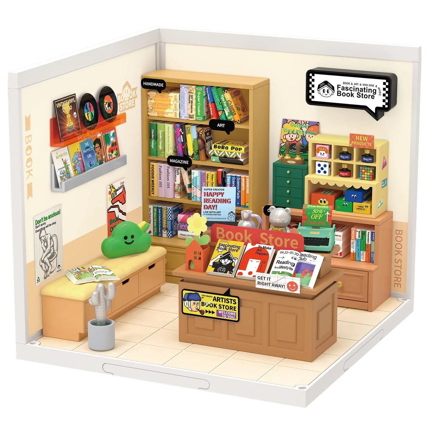 Robotime Rolife Super Creat Plastic Building Blocks Miniature House Kit