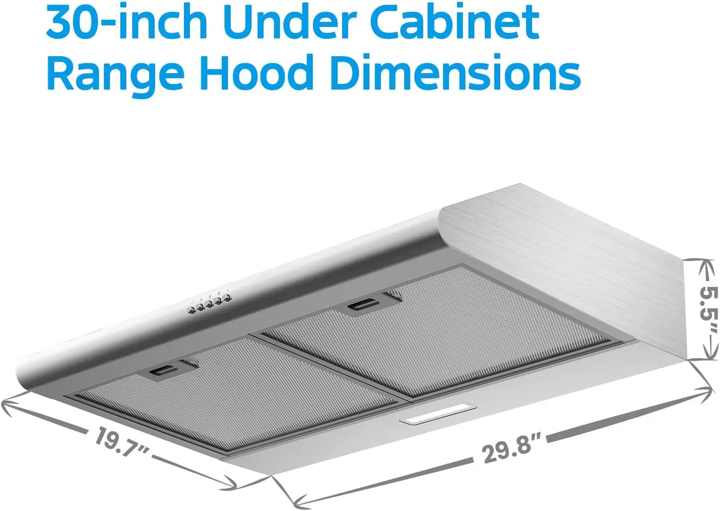 XMSJ Under Cabinet Convertible Slim Vent Stainless Steel Filter by S And B Enterprise