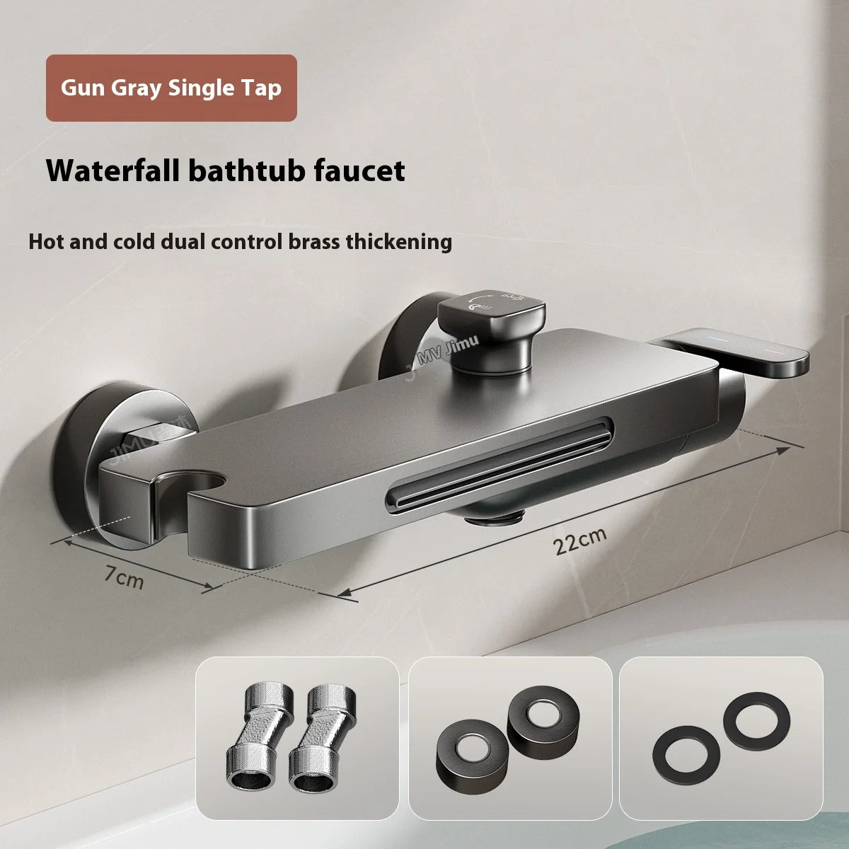 Wall Mounted Bathtub Faucet Bathroom Accessories High Flow Mixing Valve Shower Kit Showerhead Set Solid Brass Shower Faucet