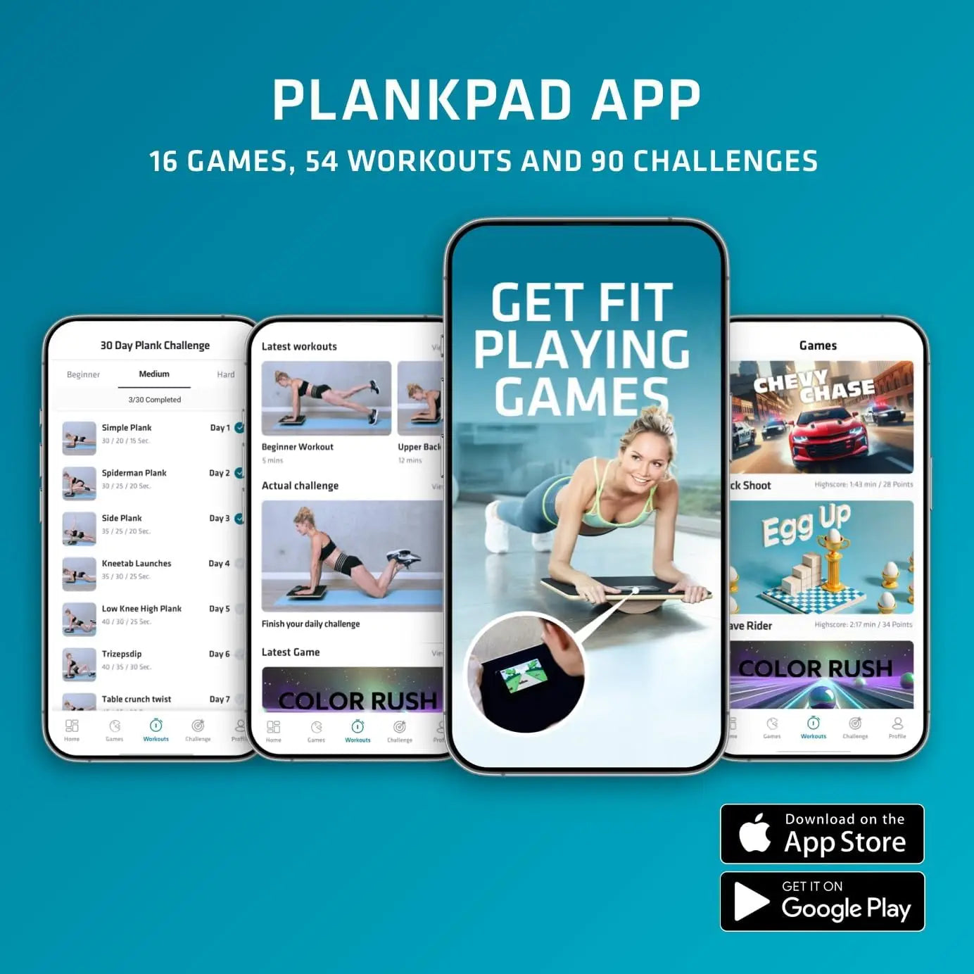 Core Fitness Balance Board with Interactive Games & App - Full Body Workout for Abs, Arms, Legs - 3 Min Daily by S And B Enterprise