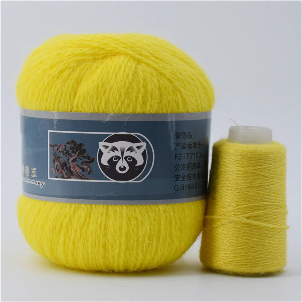 Mink Fur Yarn for Yarns for Knitting and Crochet 2-Ply Lace T Shirt Yarn for Hand Knitting Needlework 1 Skein 340 M 50+20g by S And B Enterprise