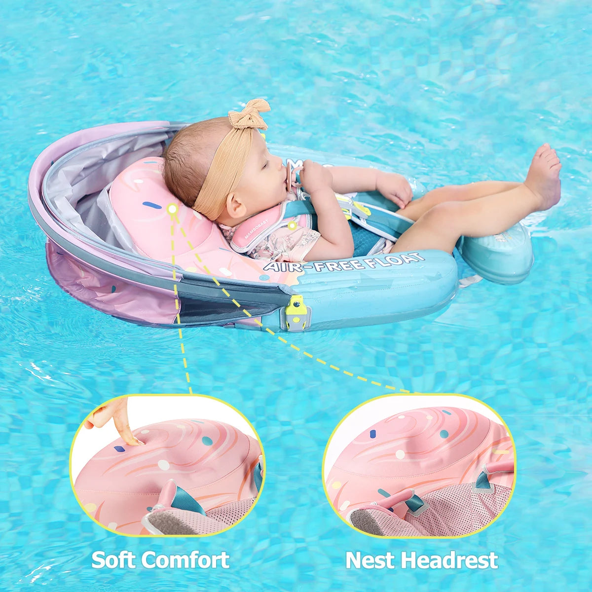 Mambobaby No-Inflation Baby Float With Safe Harness No Leaks