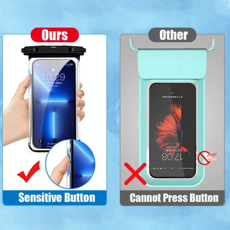 Universal Waterproof Phone Case Pouch With Lanyard For iPhone 11-16 Pro by S And B Enterprise