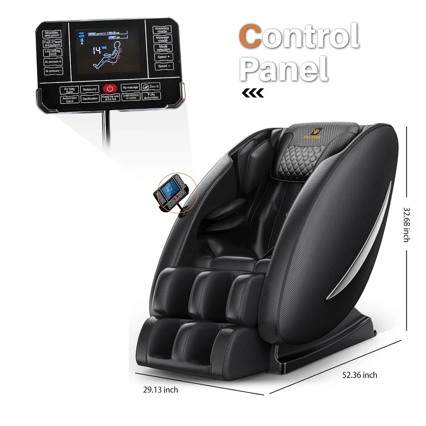 BILITOK Massage Chair Recliner With Bluetooth Zero Gravity And Heating