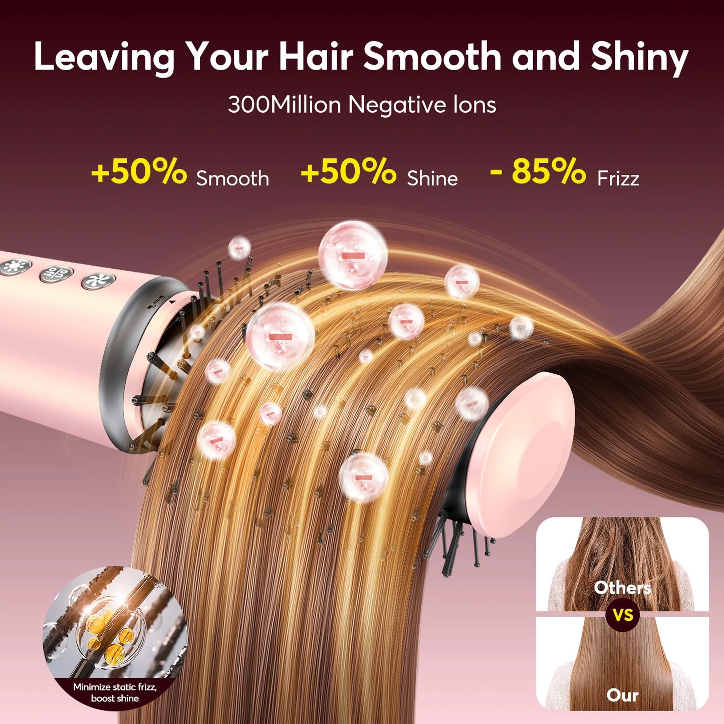 BOPCAL 5 In 1 High Speed Hair Dryer Set With Hot Air Comb by S And B Enterprise